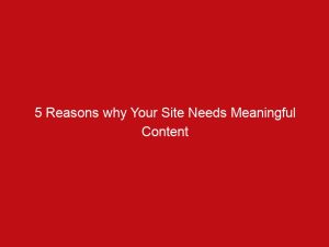5 reasons why your site needs meaningful content 6180